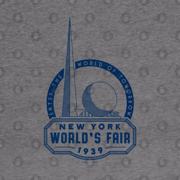 1939-40 World's Fair, New York - Shaded Trylon and Perisphere by deadmansupplyco